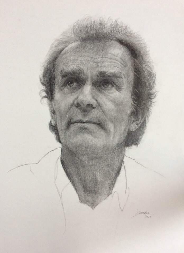 El retrato de Fernando Simón, hecho por Pepe García. El retrato de Fernando Simón, hecho por Pepe García.