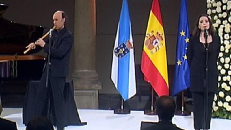 Acto en memoria de la víctimas del coronavirus en Galicia