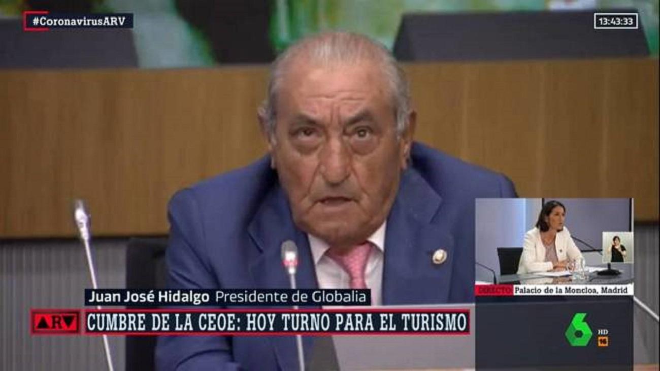 El presidente de Globalia, Juan José Hidalgo. Fuente: laSexta.