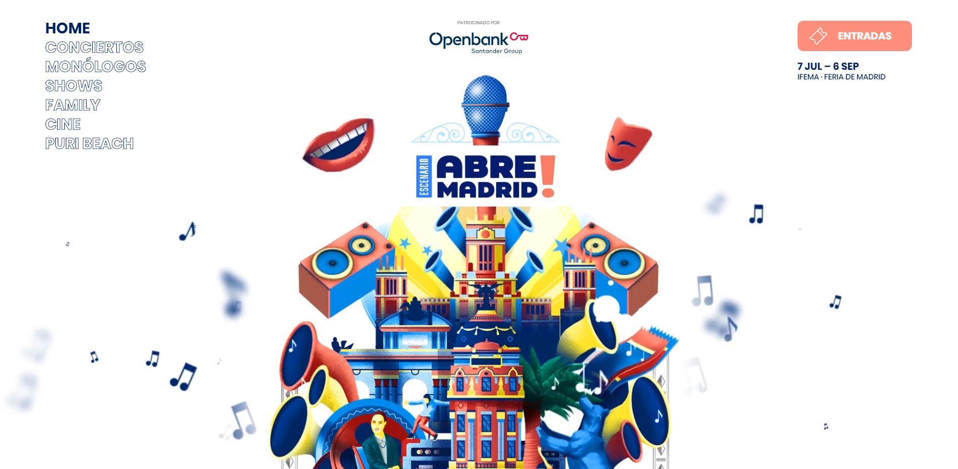 Imagen promocional de Abre Madrid con el patrocinio de Openbank