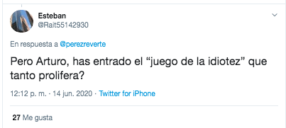 Respuesta al tuit de Pérez Reverte 4