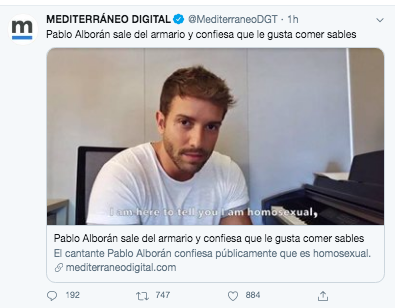 Tuit homófobo contra Pablo Alborán 7