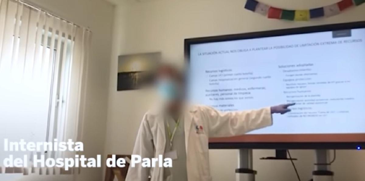 Vídeo del jefe médico del Hospital Infanta Cristina de Parla. Fuente Youtube