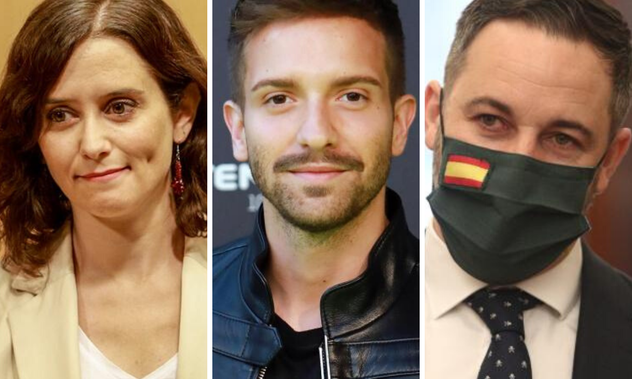 Isabel Díaz Ayuso, Pablo Alborán y Santiago Abascal