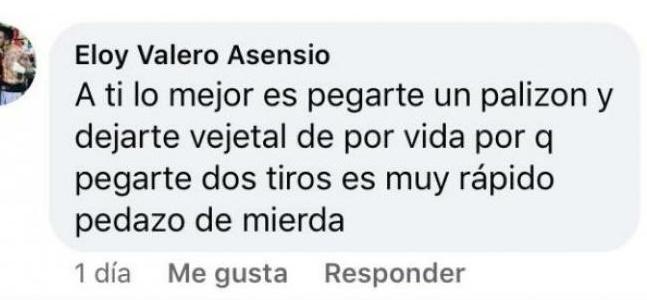 Mensaje de Eloy Valero sobre Pablo Iglesias