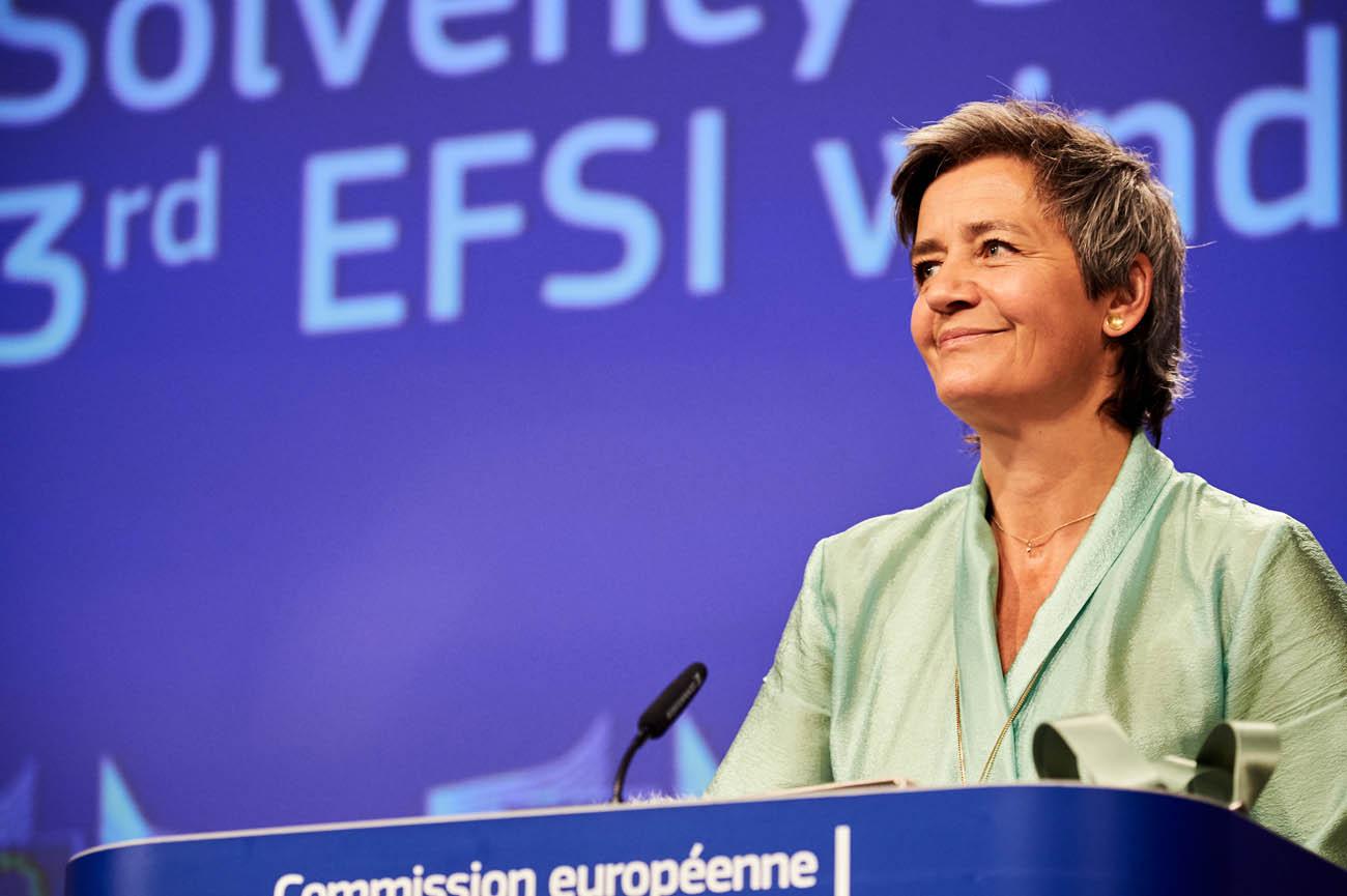 La vicepresidenta ejecutiva de la Comisión Europea, Margrethe Vestager