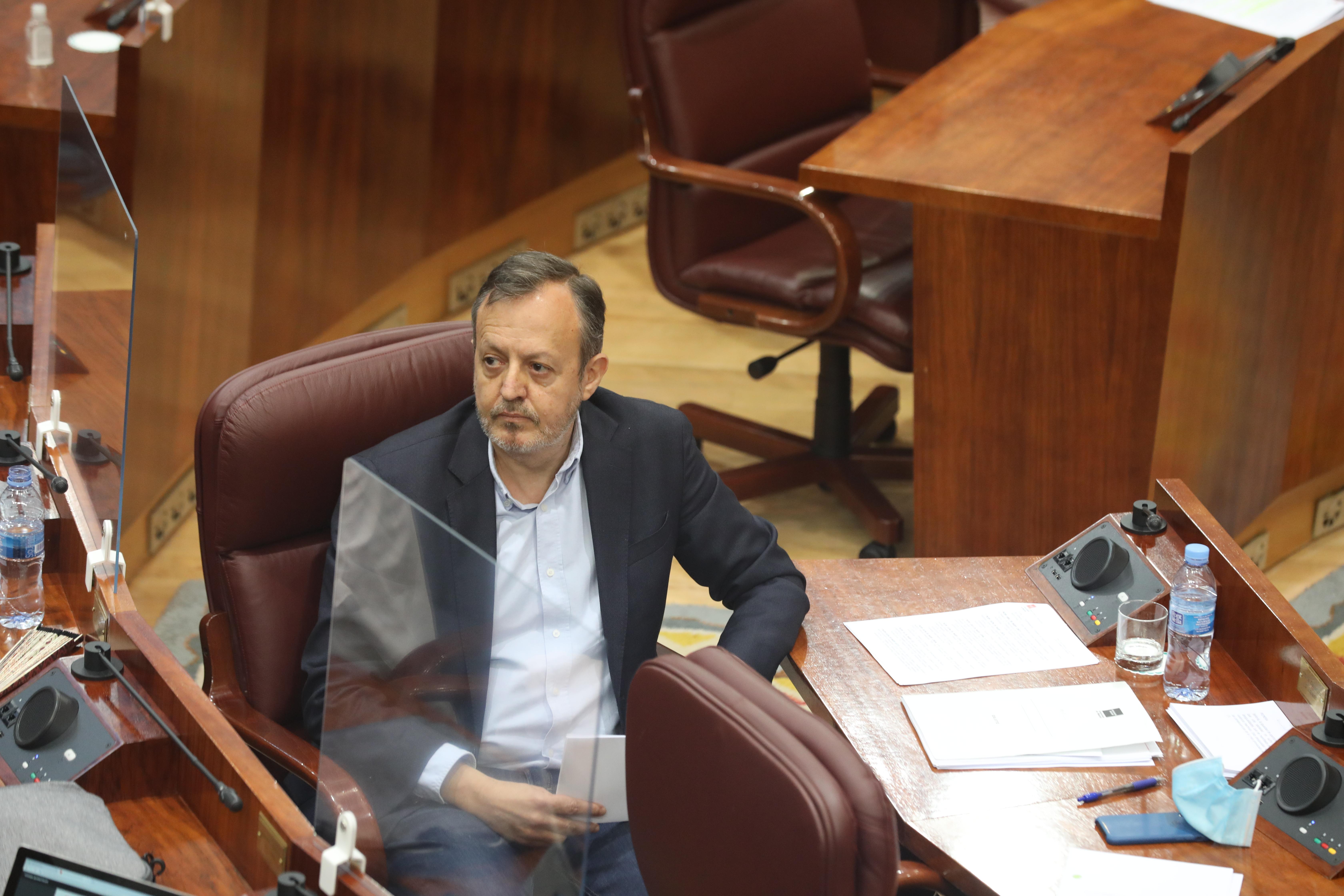 Alberto Reyero ha mostrado su postura en contra de Ayuso en la Asamblea de Madrid. Europa Press