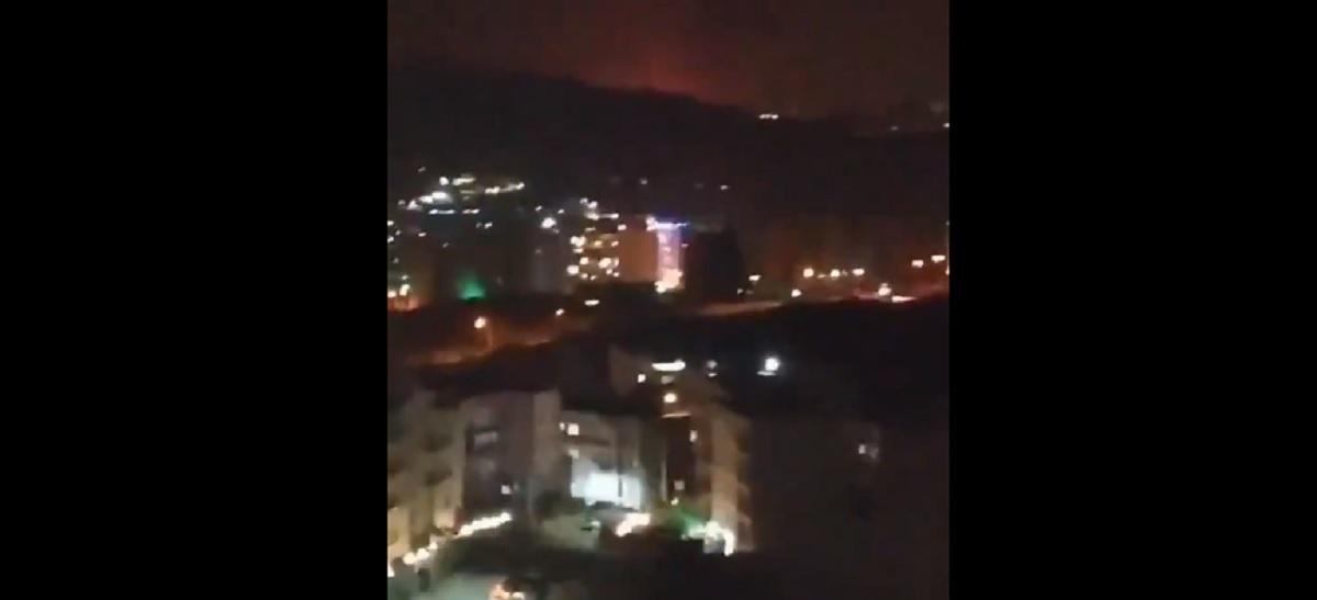 Explosión en las afueras de Teherán. Fuente: Twitter
