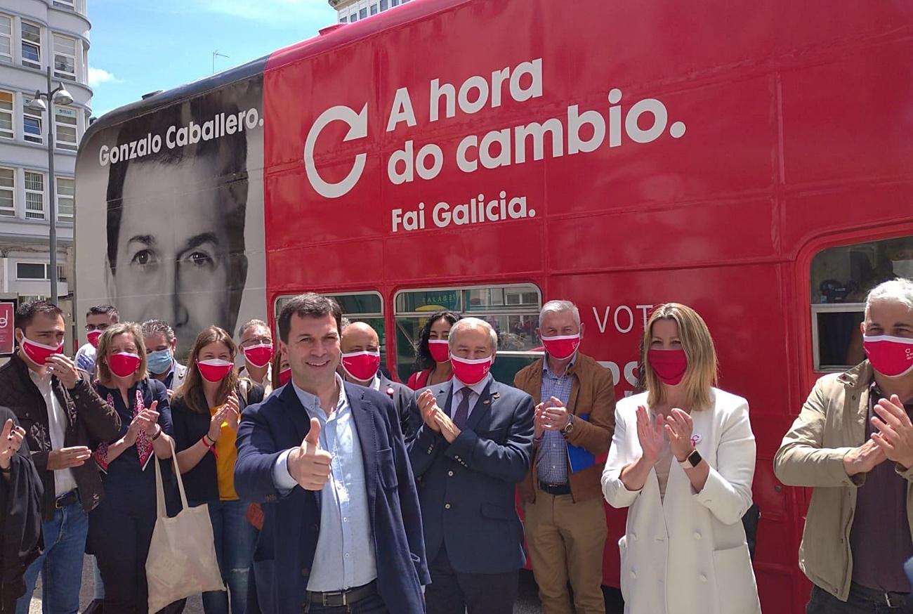 Imagen de Gonzalo Caballero este viernes en Lugo. 