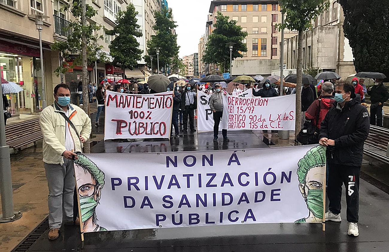 Manifestación trabajadores Sergas Galicia