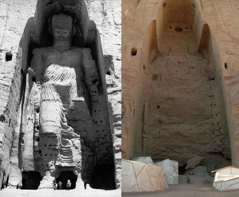 La destrucción de los budas de Bamiyan por los talibanes tiene un punto en común con las estatuas hispánicas de nuestros días, ambas son víctimas del fanatismo y la ignorancia