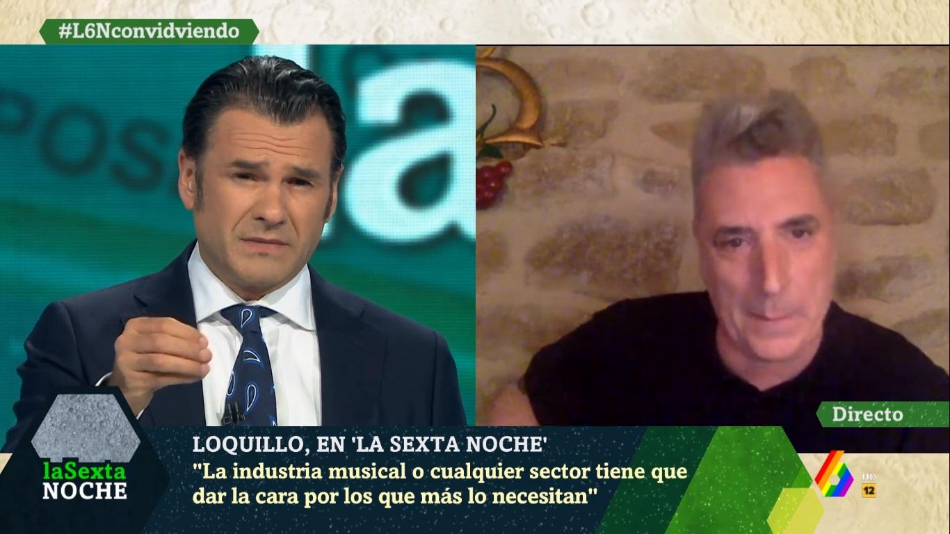 Iñaki López (izquierda) y Loquillo en 'laSexta Noche'. Fuente: laSexta.