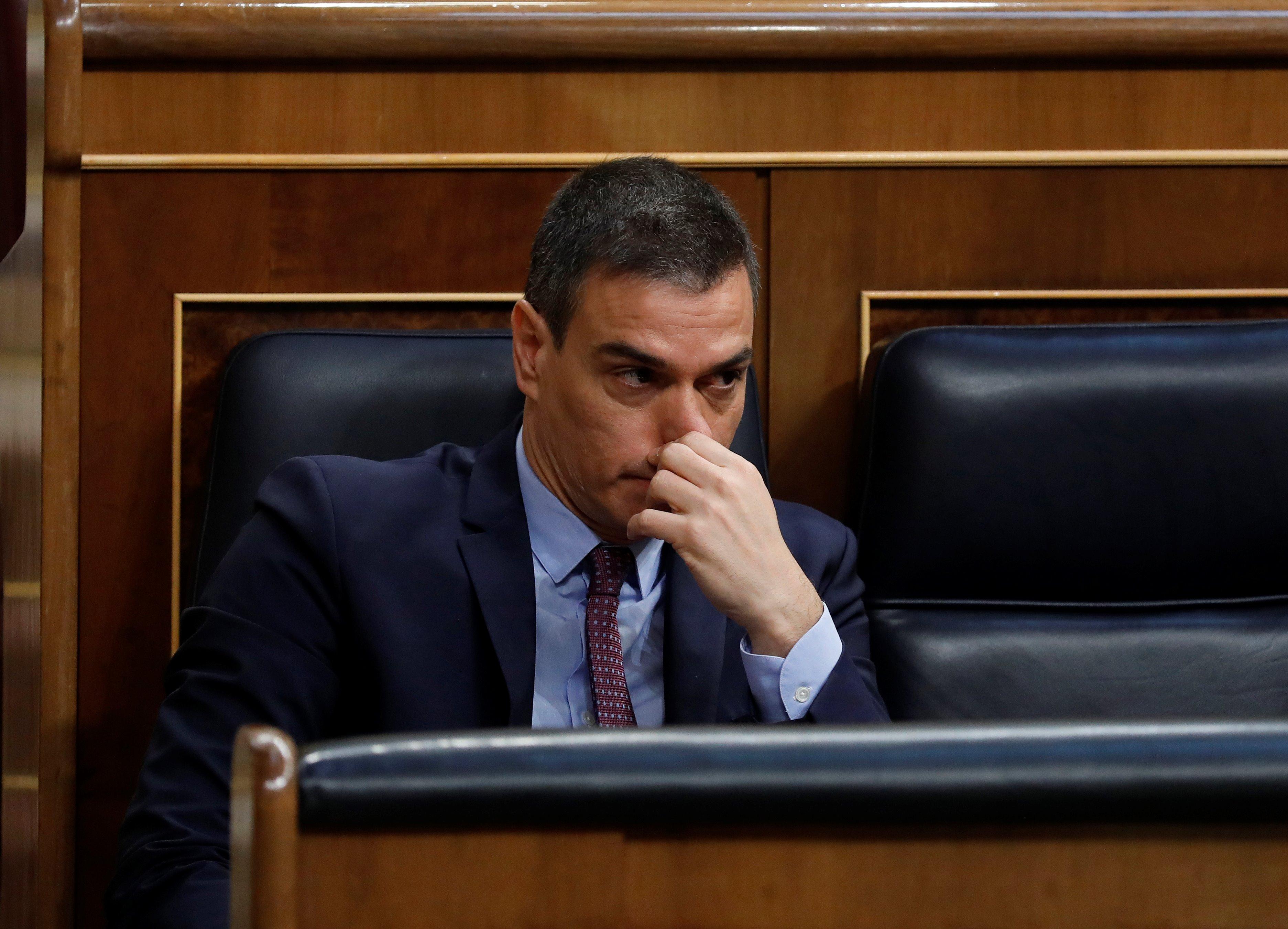 Pedro Sánchez durante la primera sesión de control al Gobierno tras el estado de alarma. Fuente: Europa Press.