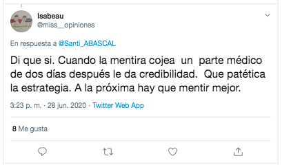 Dudas tuit de Abascal Parte Médico 1