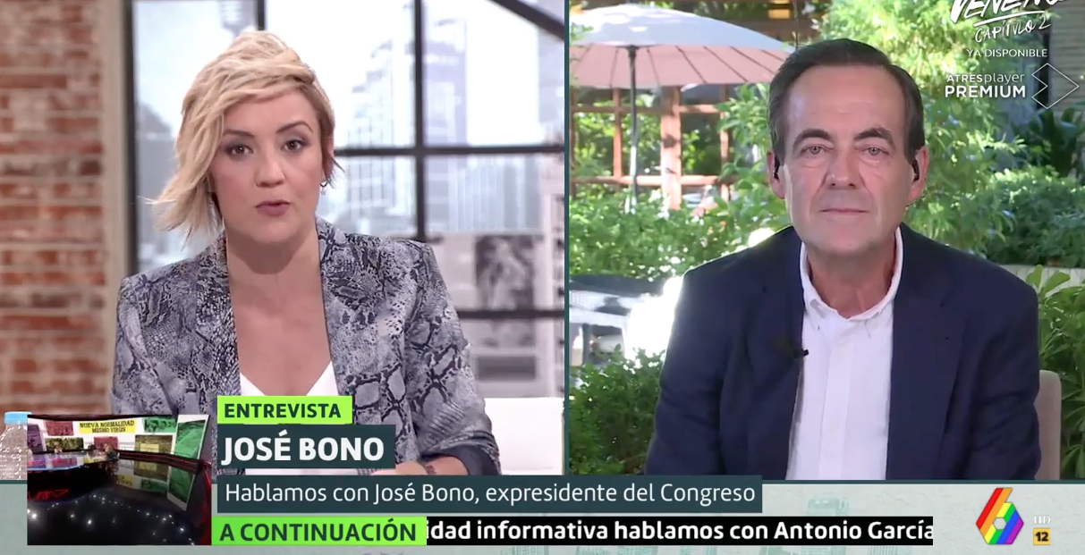 Cristina Pardo y José Bono