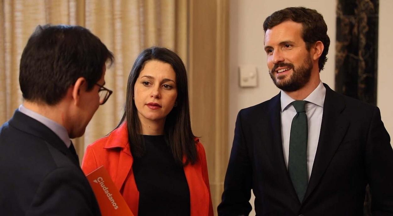 Reunión entre Pablo Casado e Inés Arrimadas