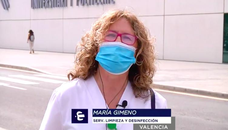 María Jimeno, trabajadora de Clece en el hospital La Fe de Valencia