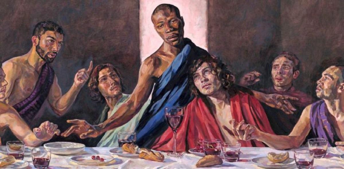 Una catedral coloca la ‘Última Cena’ con un Jesús negro por el Black Lives Matters