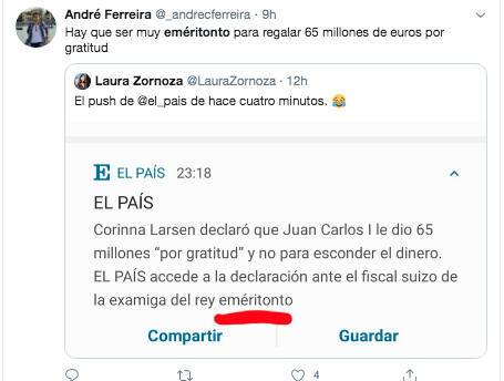 Tuit El País "emeritonto" 2