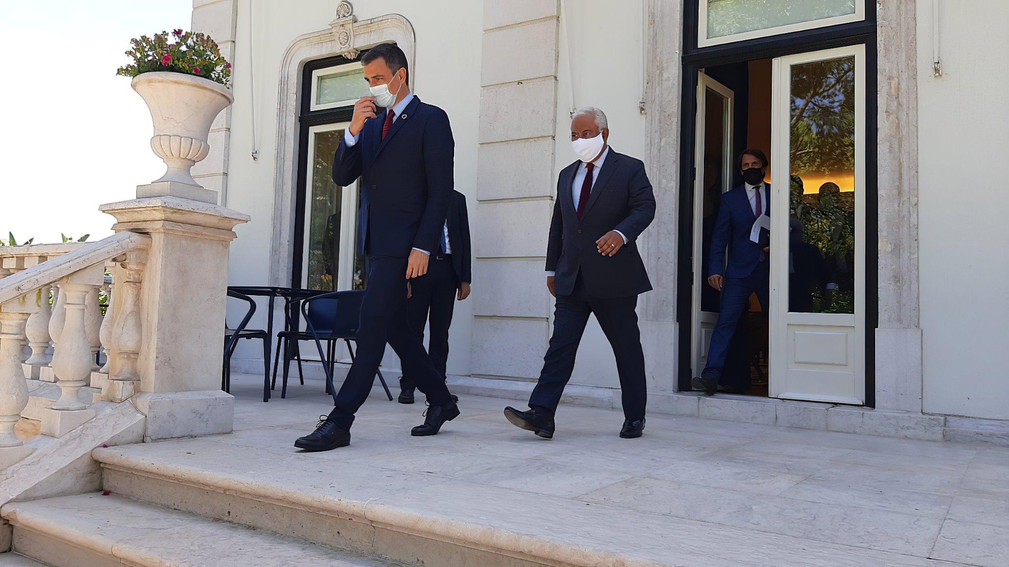 Pedro Sánchez junto al primer ministro de Portugal, António Costa. Fuente: Europa Press.