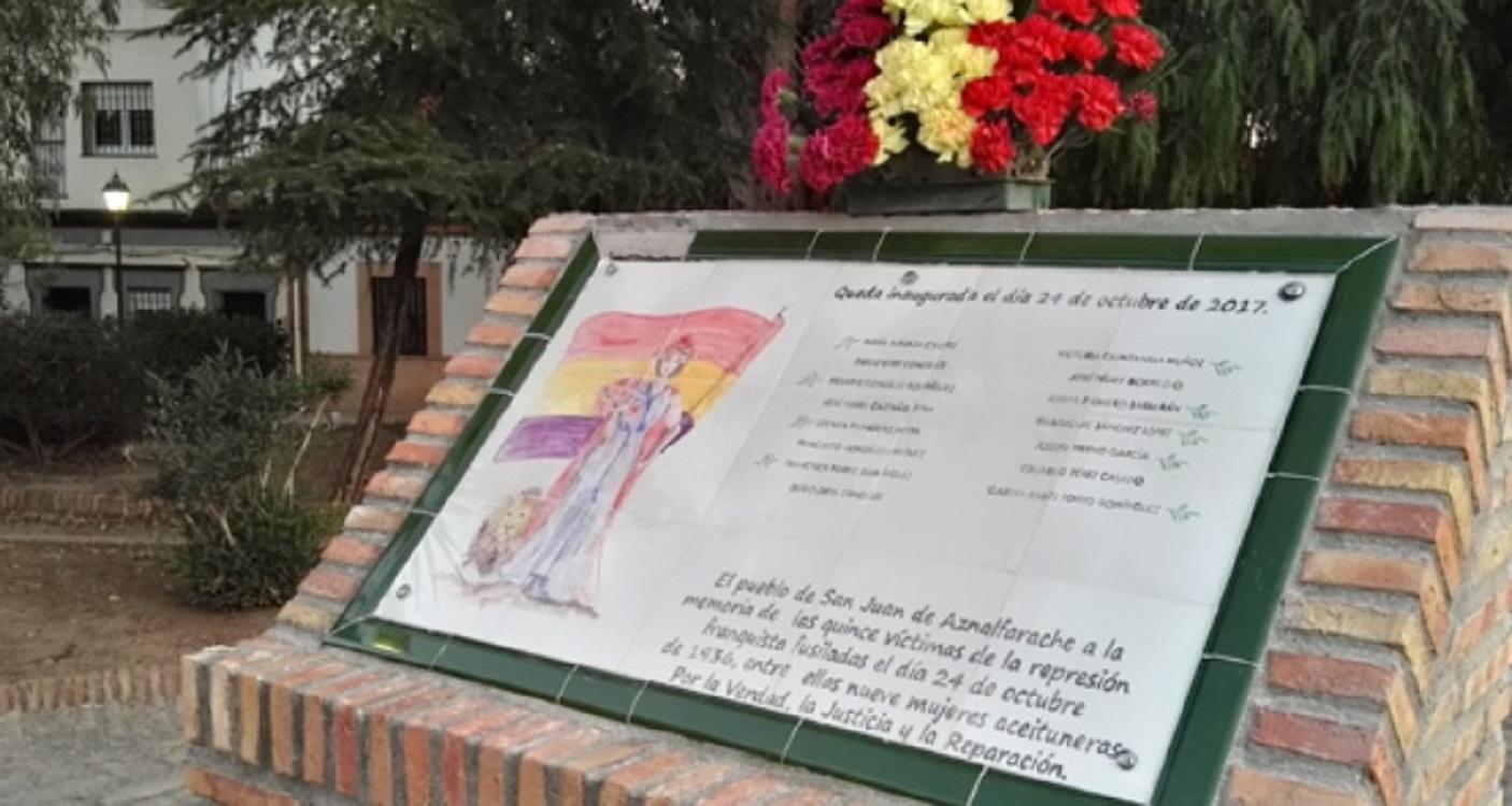 Homenaje a las aceituneras. Imagen del Ayuntamiento de San Juan de Aznalfarache