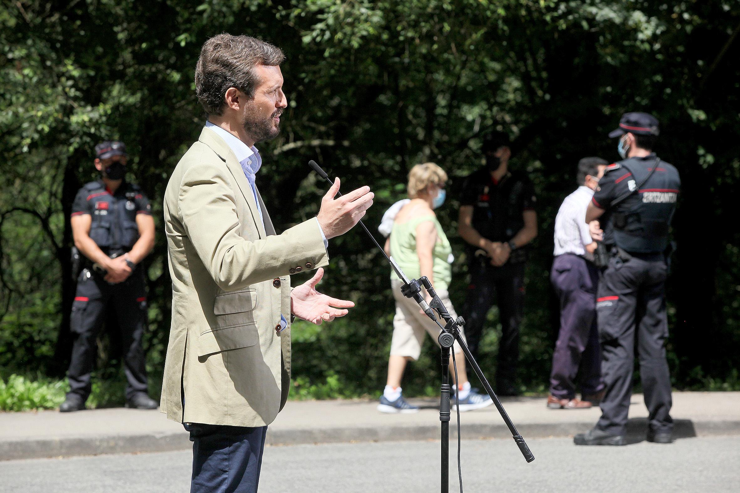 Pablo Casado el pasado 8 de julio en Viralgen (Guipúzcoa) 