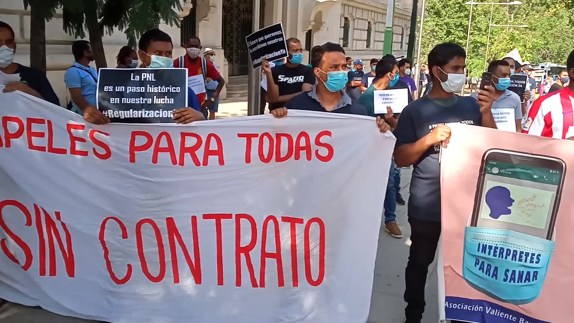 Protestas contra las colas del hambre - EP