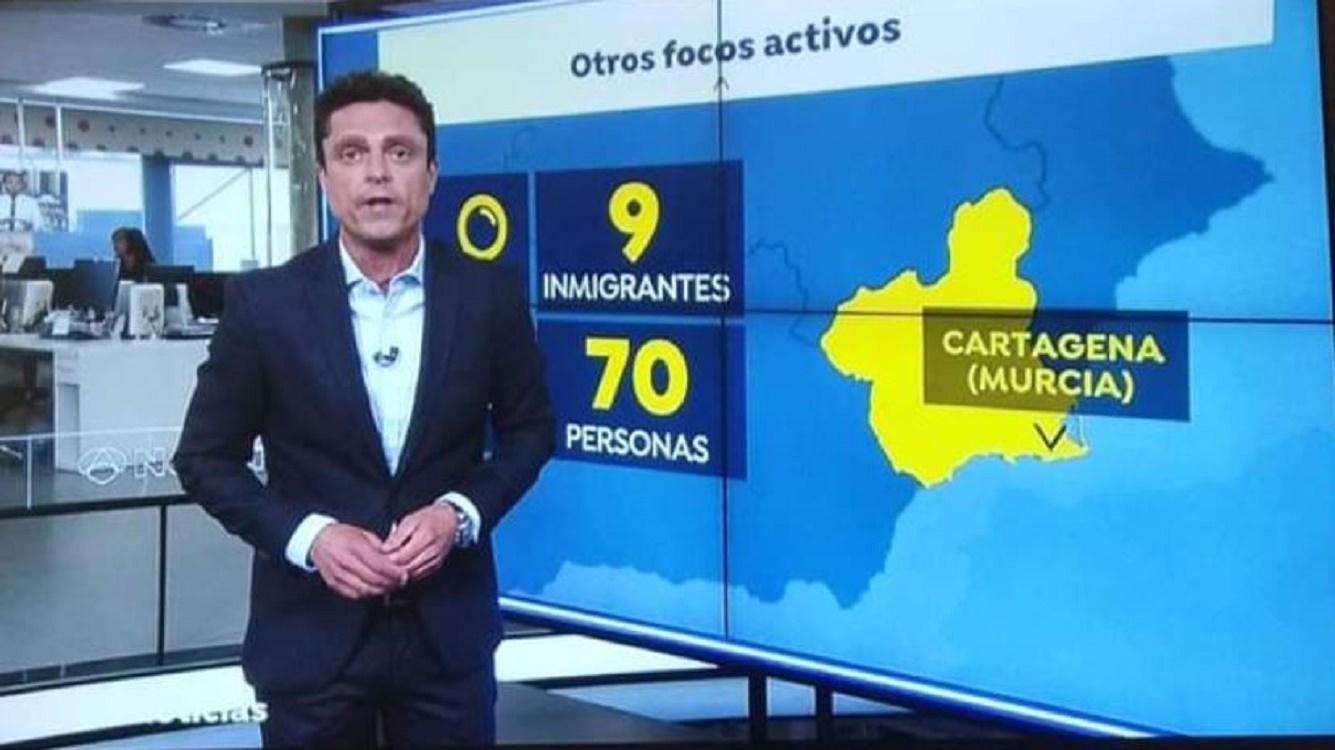 El polémico gráfico de Antena 3. Fuente: Twitter