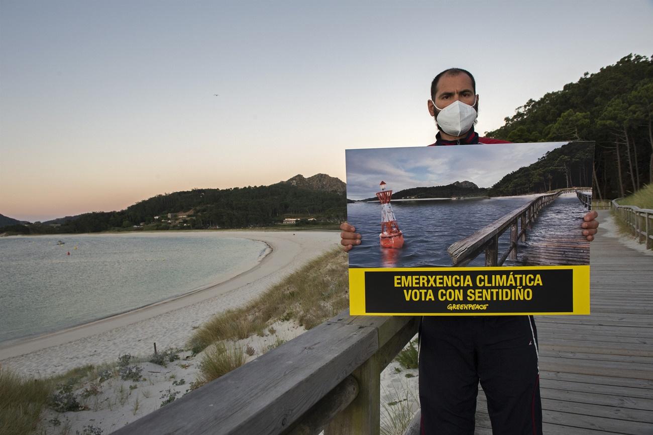 Campaña de Greenpeace de cara a las elecciones de Galicia. 