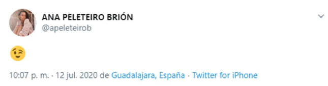 Tuit de Ana Peleteiro. Tuit de Ana Peleteiro.