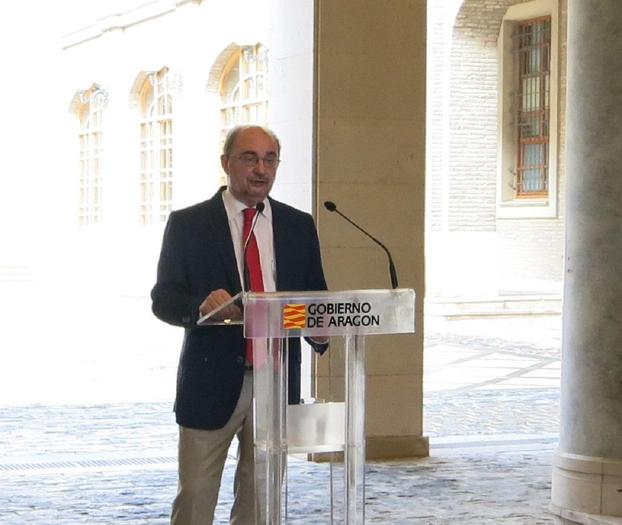 El presidente de Aragón, Javier Lambán