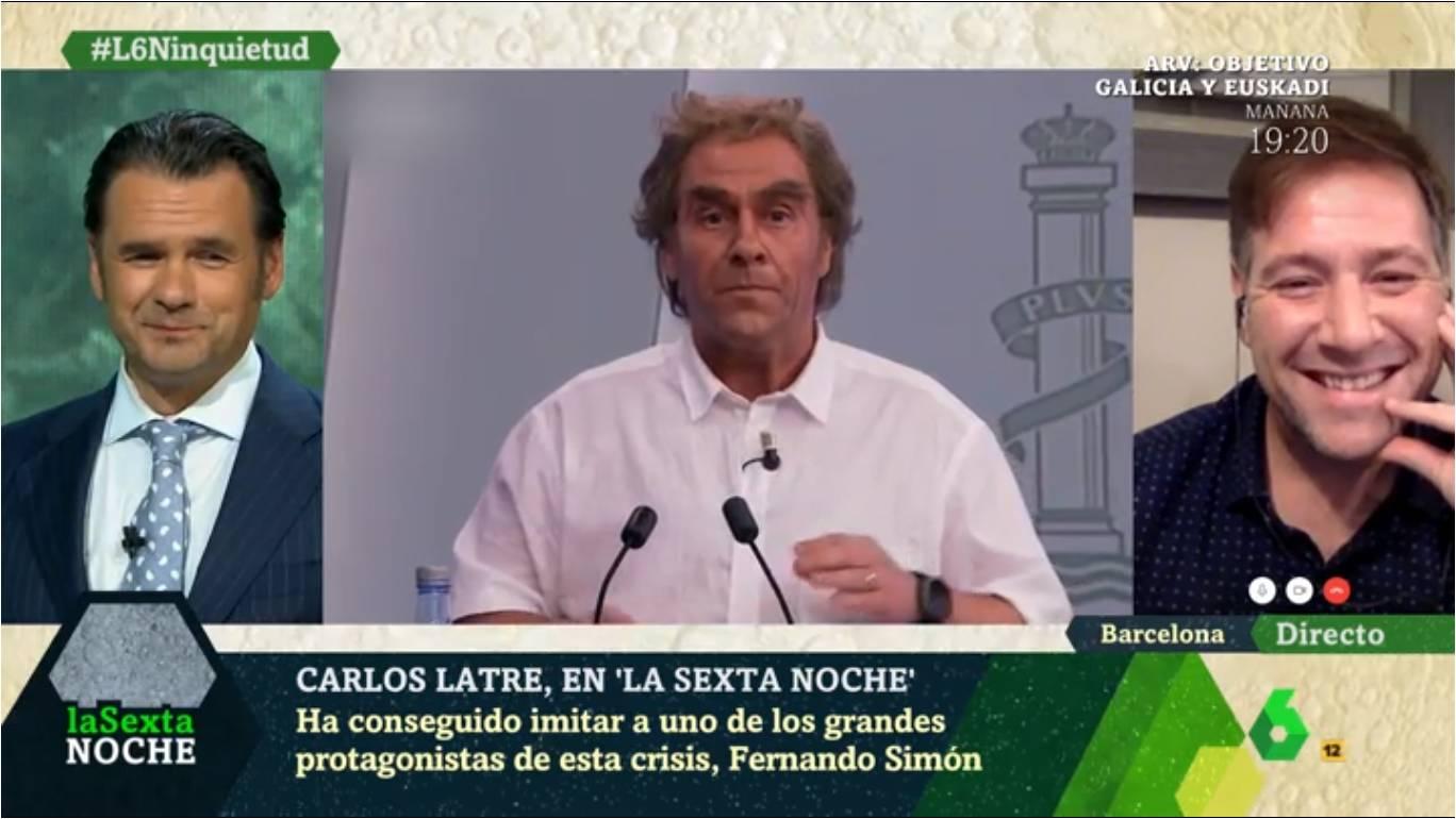 Carlos Latre imita a Fernando Simón en laSexta Noche. laSexta