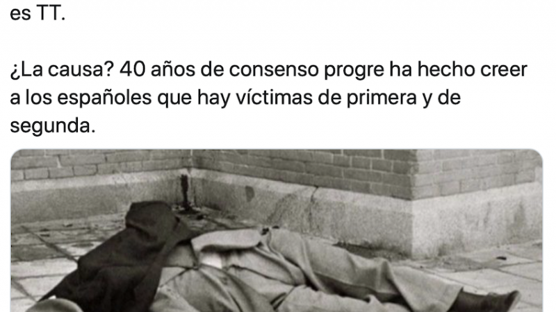 Tuit de Vox sobre Calvo Sotelo Tuit de Vox sobre Calvo Sotelo