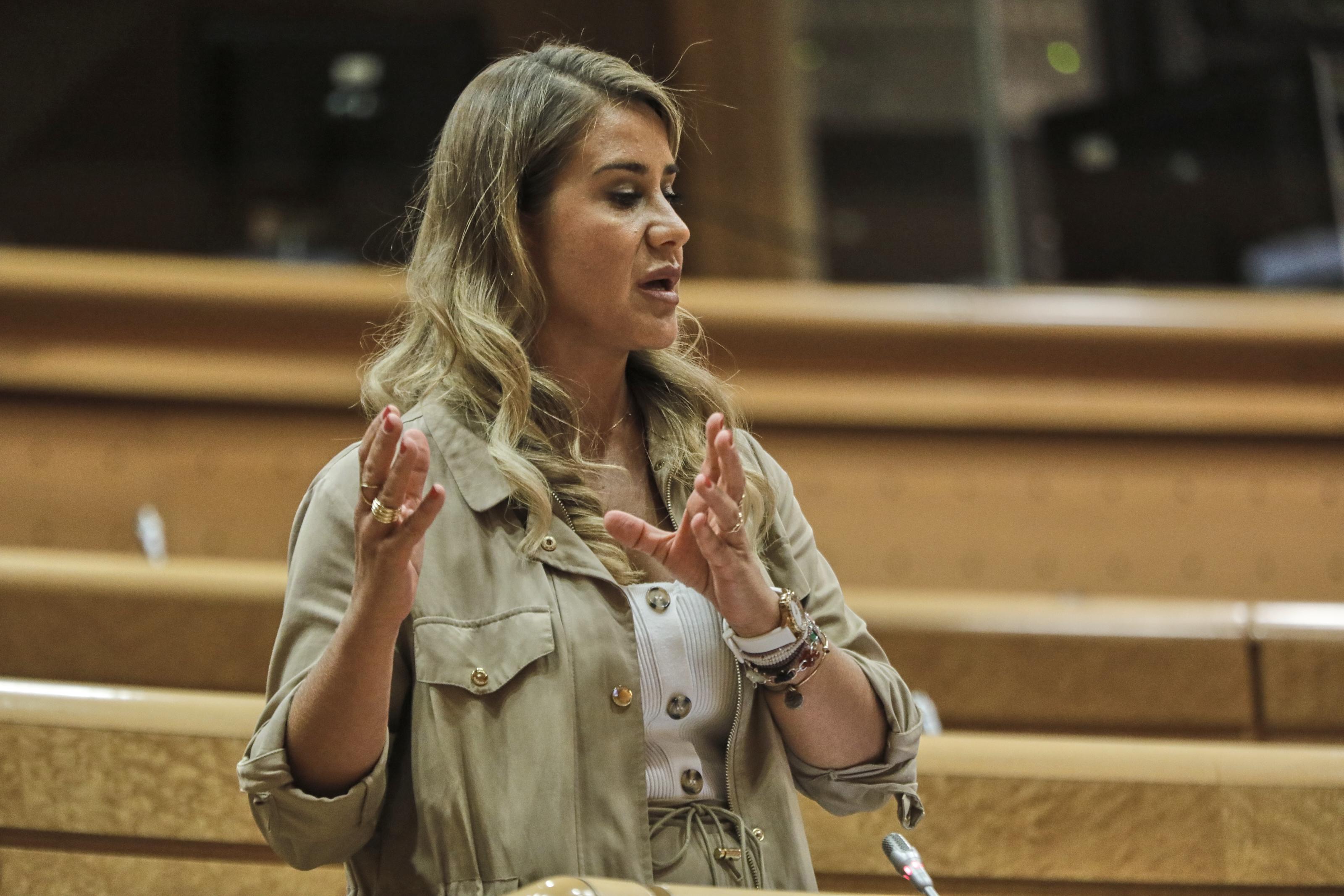 La senadora Sofía Acedo Reyes acusa a Pablo Iglesias por el caso Dina. Europa Press