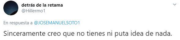 Uno de los comentarios a José Manuel Soto 3 Uno de los comentarios a José Manuel Soto 3
