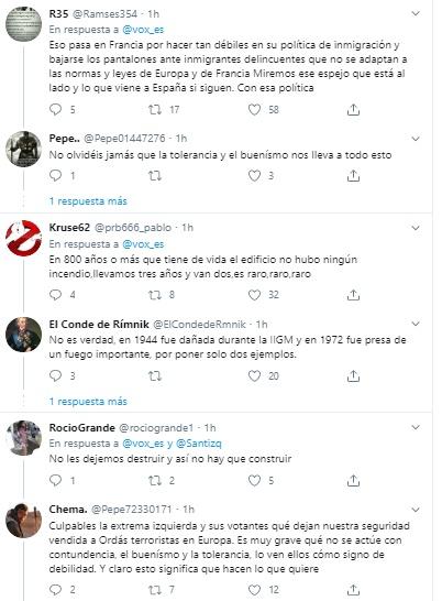 Comentarios al mensaje de Vox sobre la catedral de Nantes