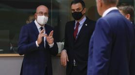 Pedro Sánchez junto a Charles Michel, presidente del Consejo Europeo