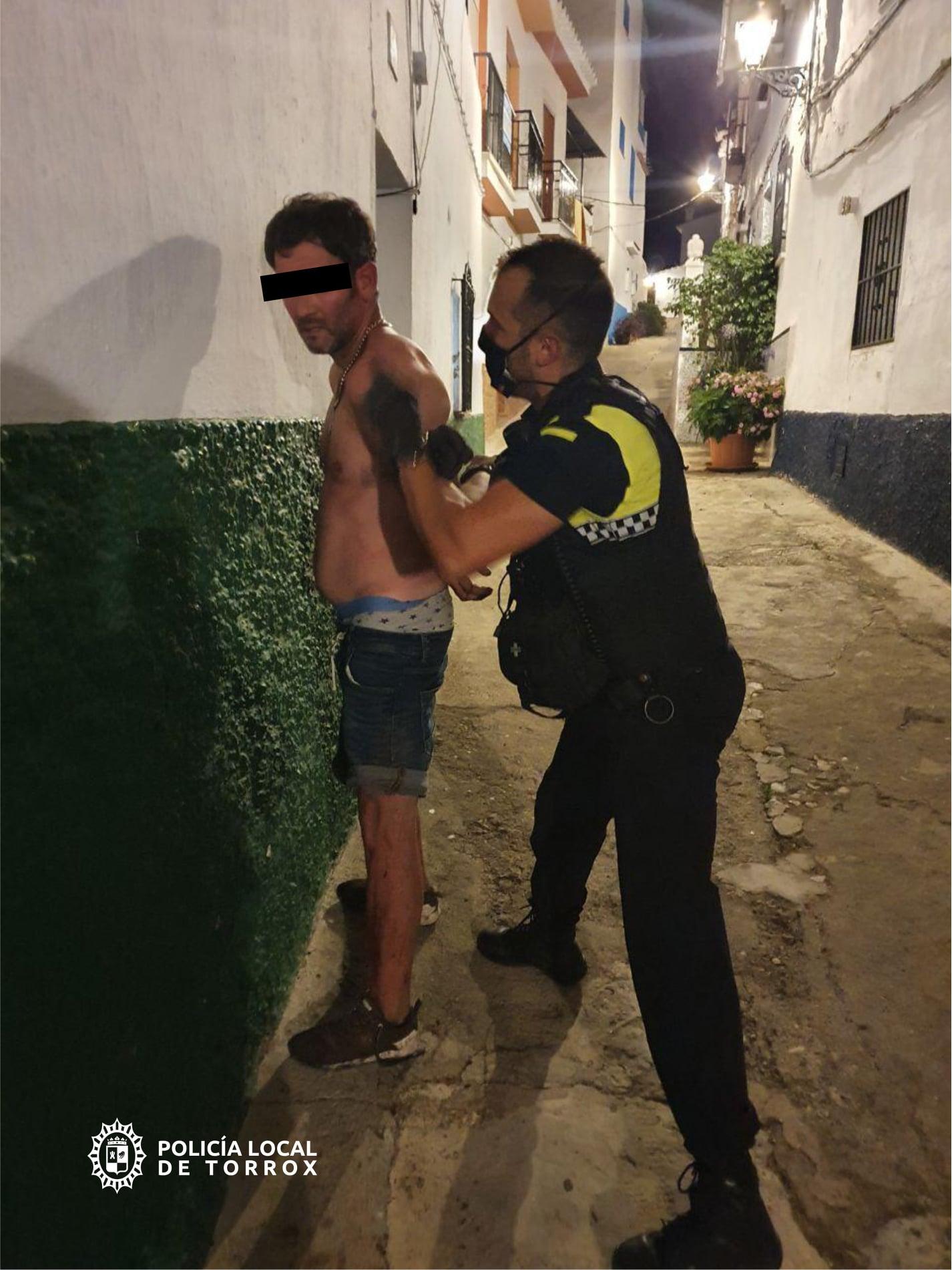 Imágenes de la Policía de Torrox.