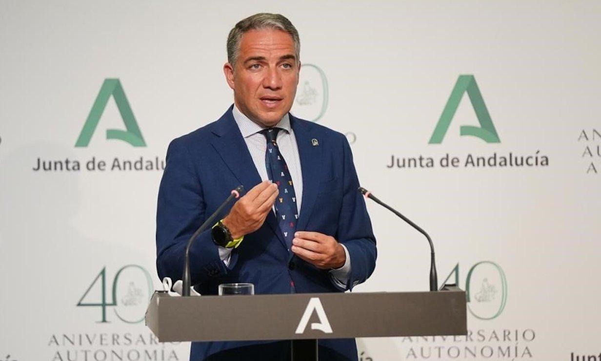 Elías Bendodo, portavoz del Gobierno andaluz. 