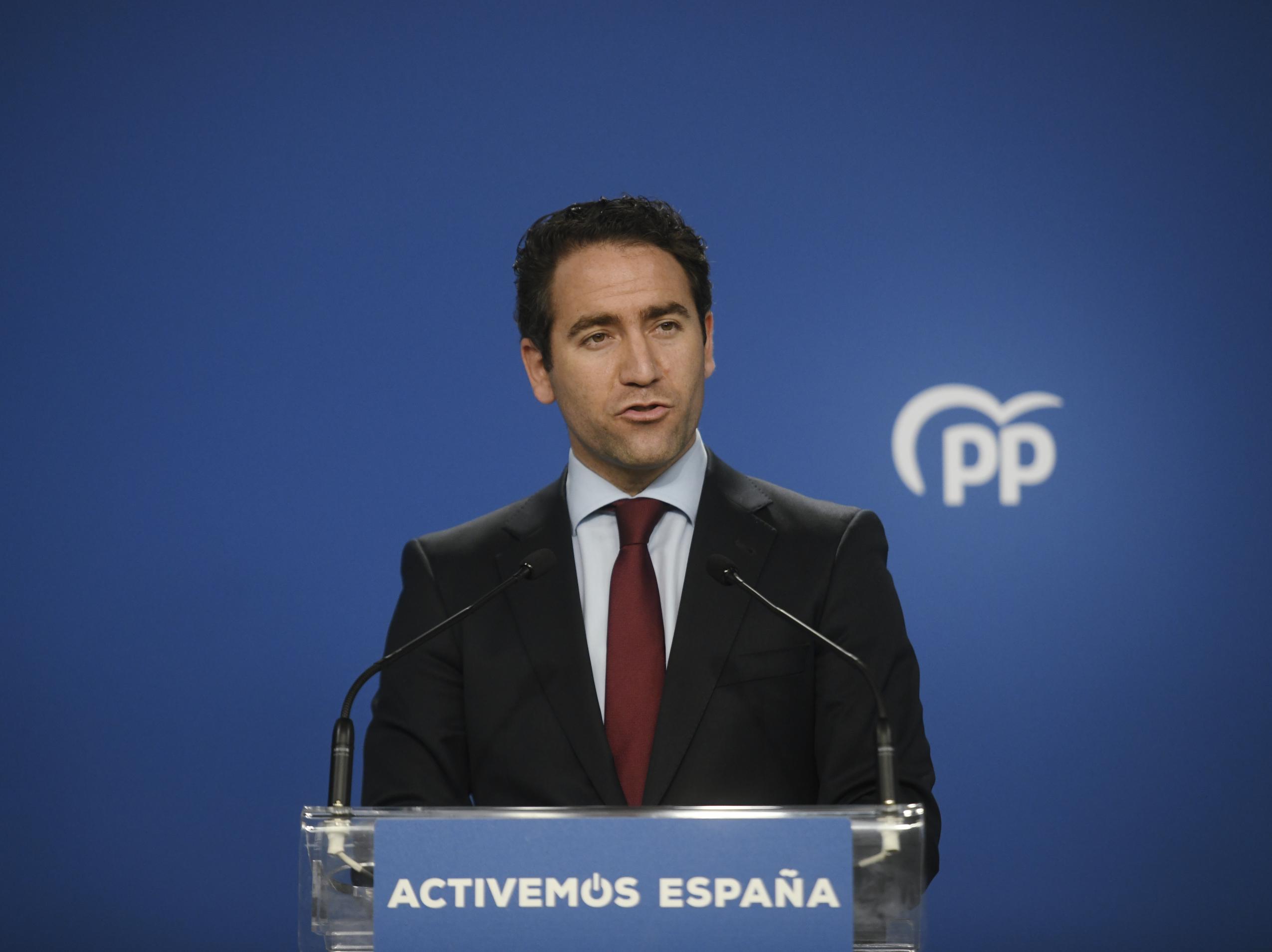  El secretario general del Partido Popular, Teodoro García Egea