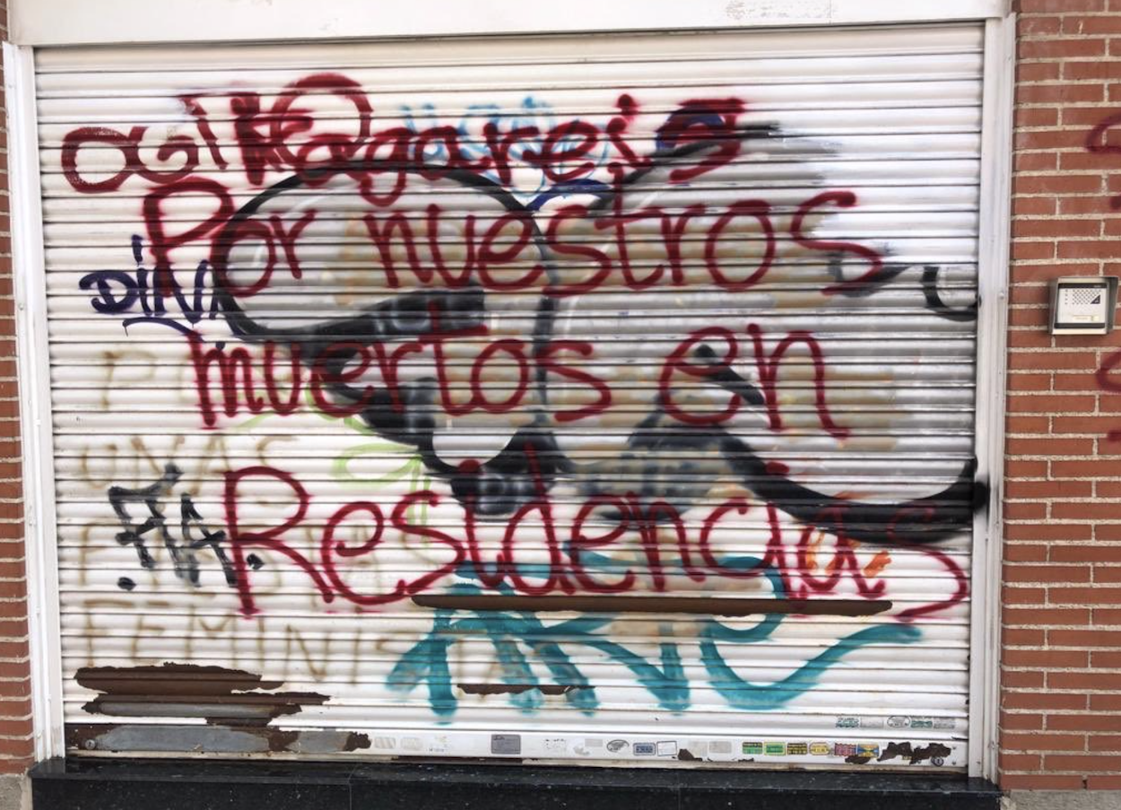 Pintadas en la sede del PP de Fuenlabrada