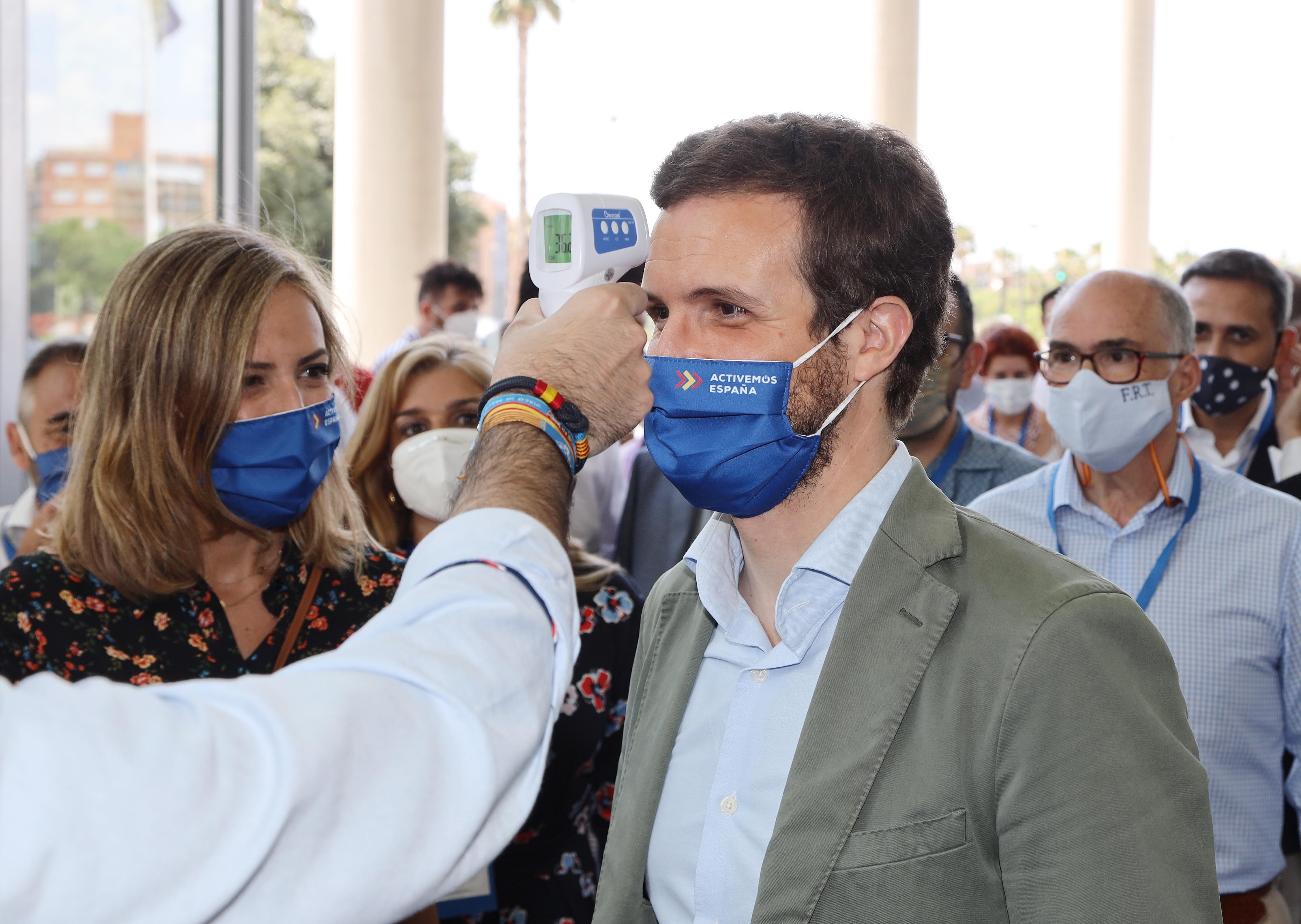  El presidente del Partido Popular, Pablo Casado, clausura el XV Congreso del PP de Valencia. Enrique Palomares / Europa Press