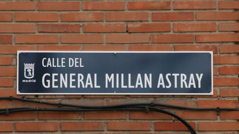 Placa de la calle General Millán Astray de Madrid