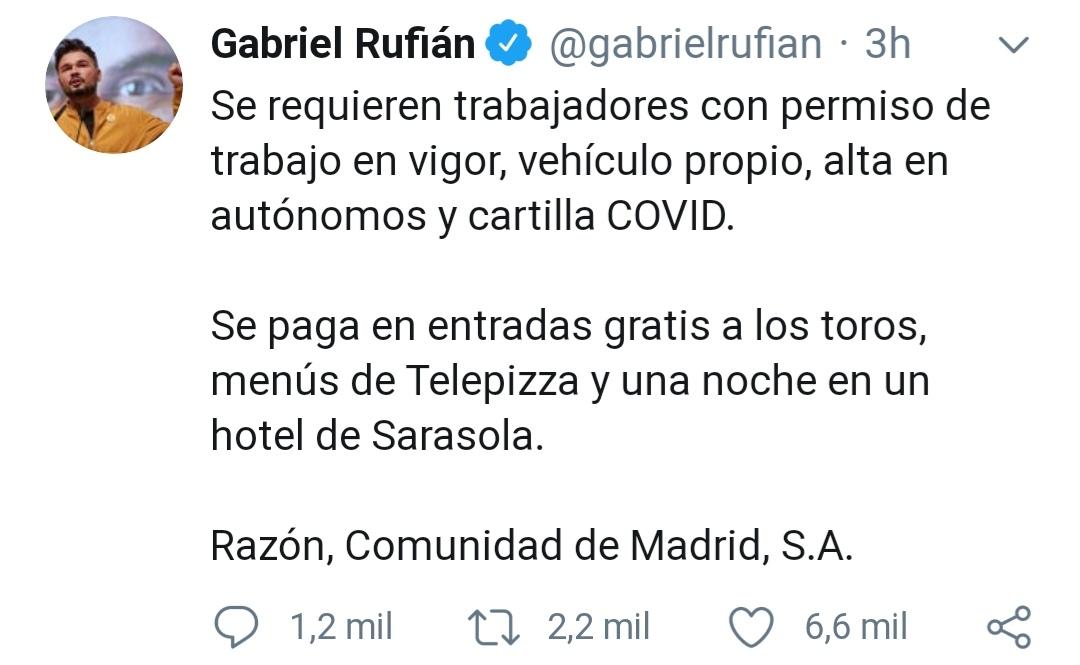 Tuit de Rufián