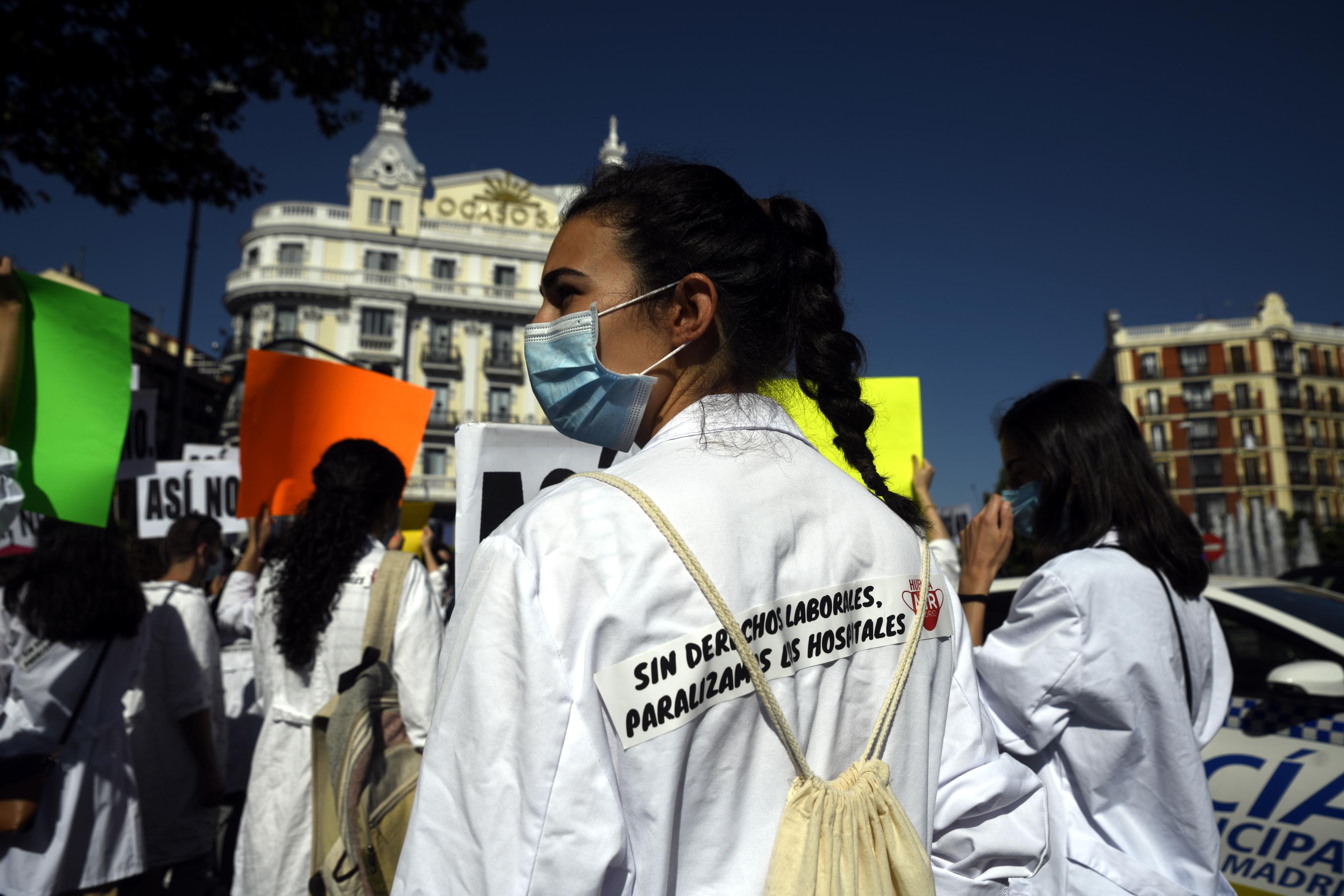 Manifestación de MIR en su primera jornada de huelgas. EP