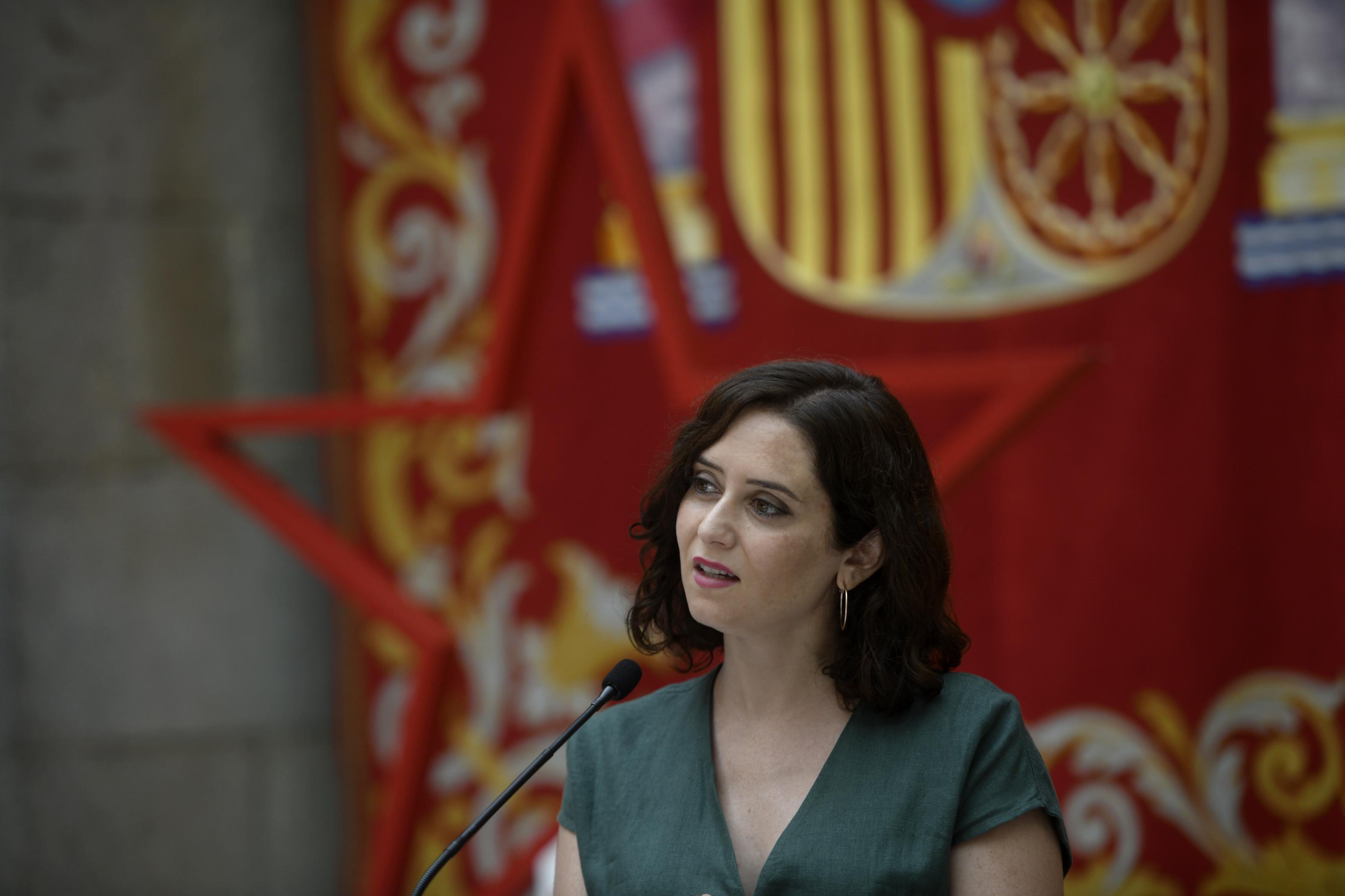 Isabel Díaz Ayuso anunciando sus medidas frente al Covid en la Comunidad.