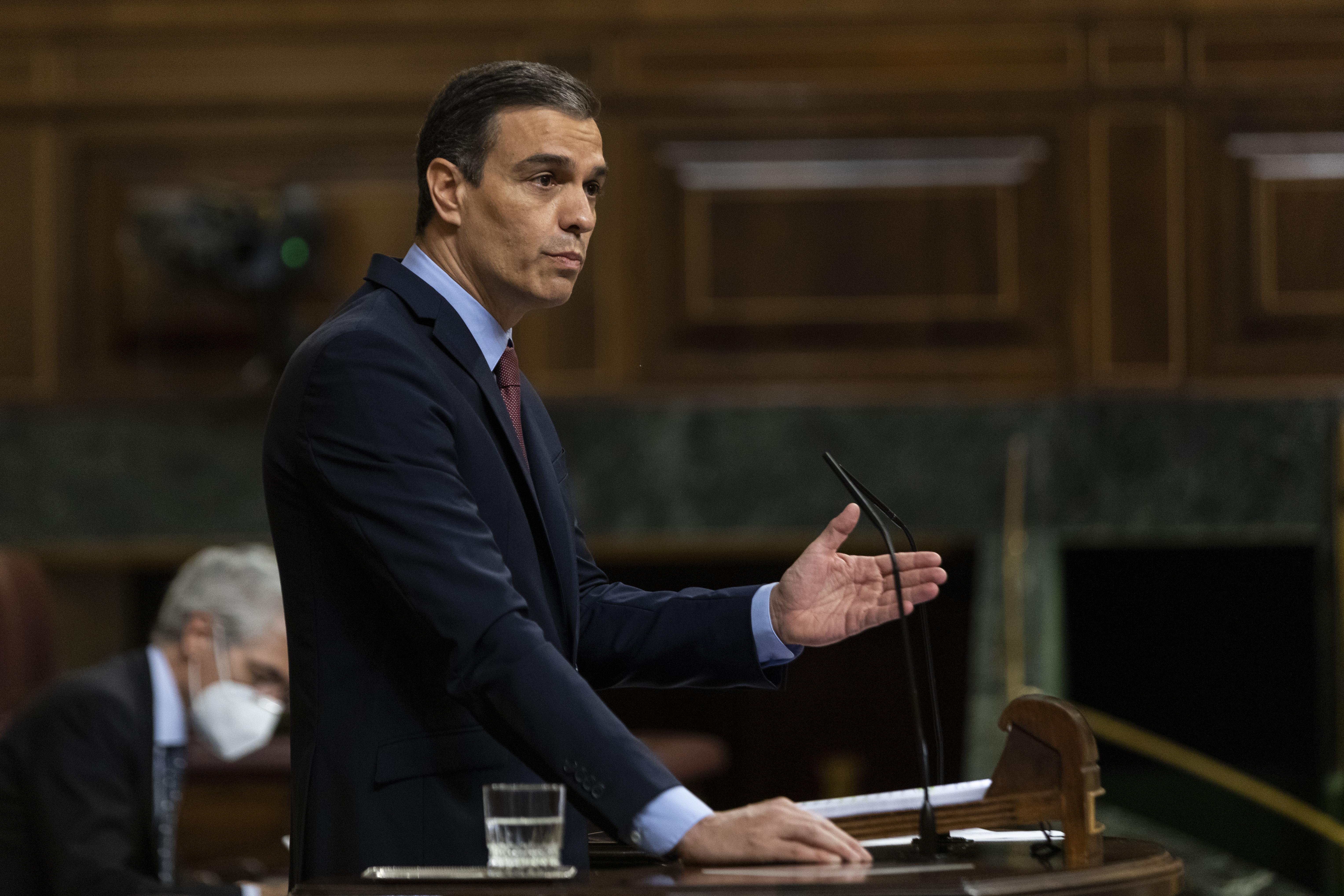 El presidente del Gobierno, Pedro Sánchez, en el Congreso. Archivo