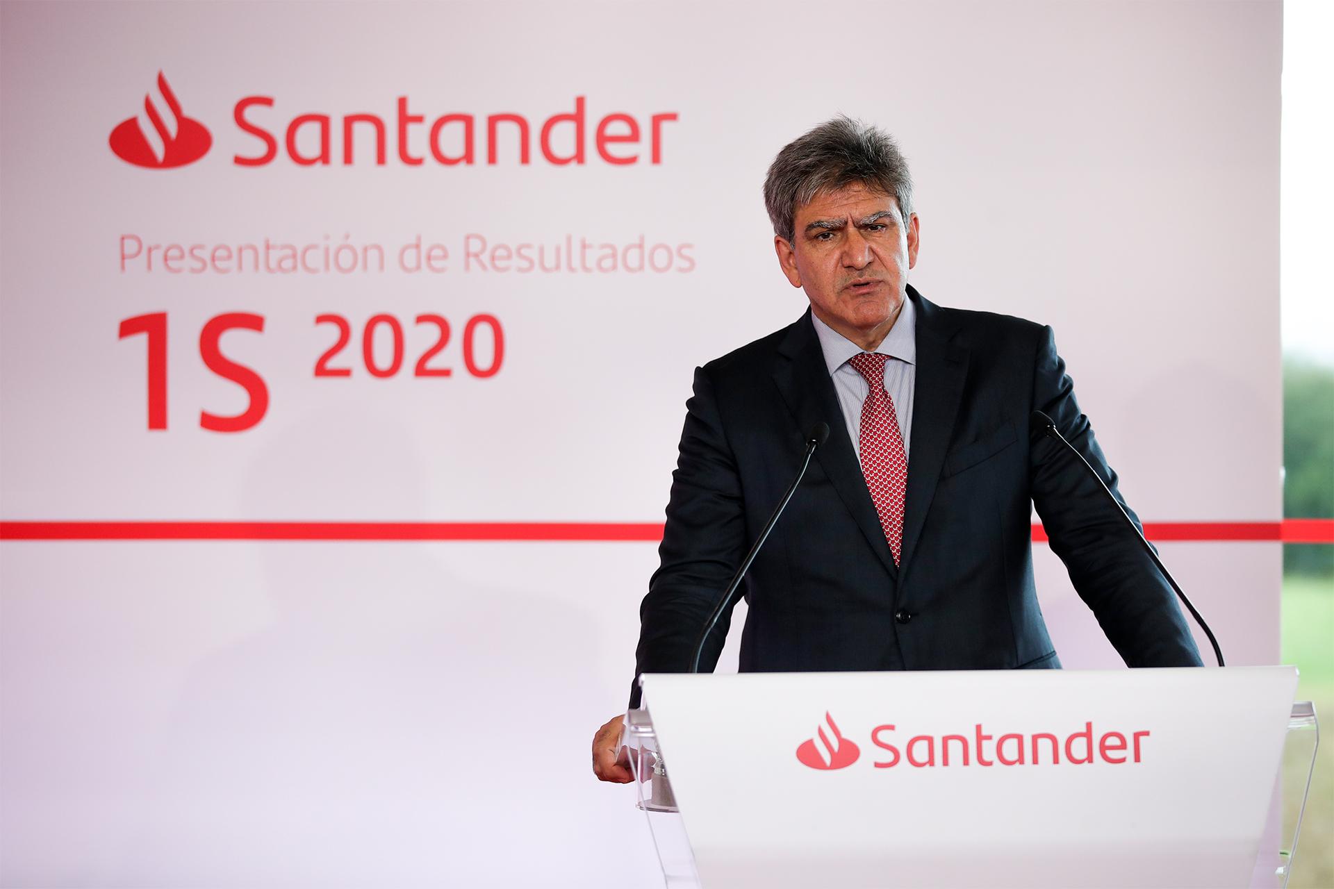 José Antonio Álvarez, CEO de Banco Santander, durante la presentación de resultados