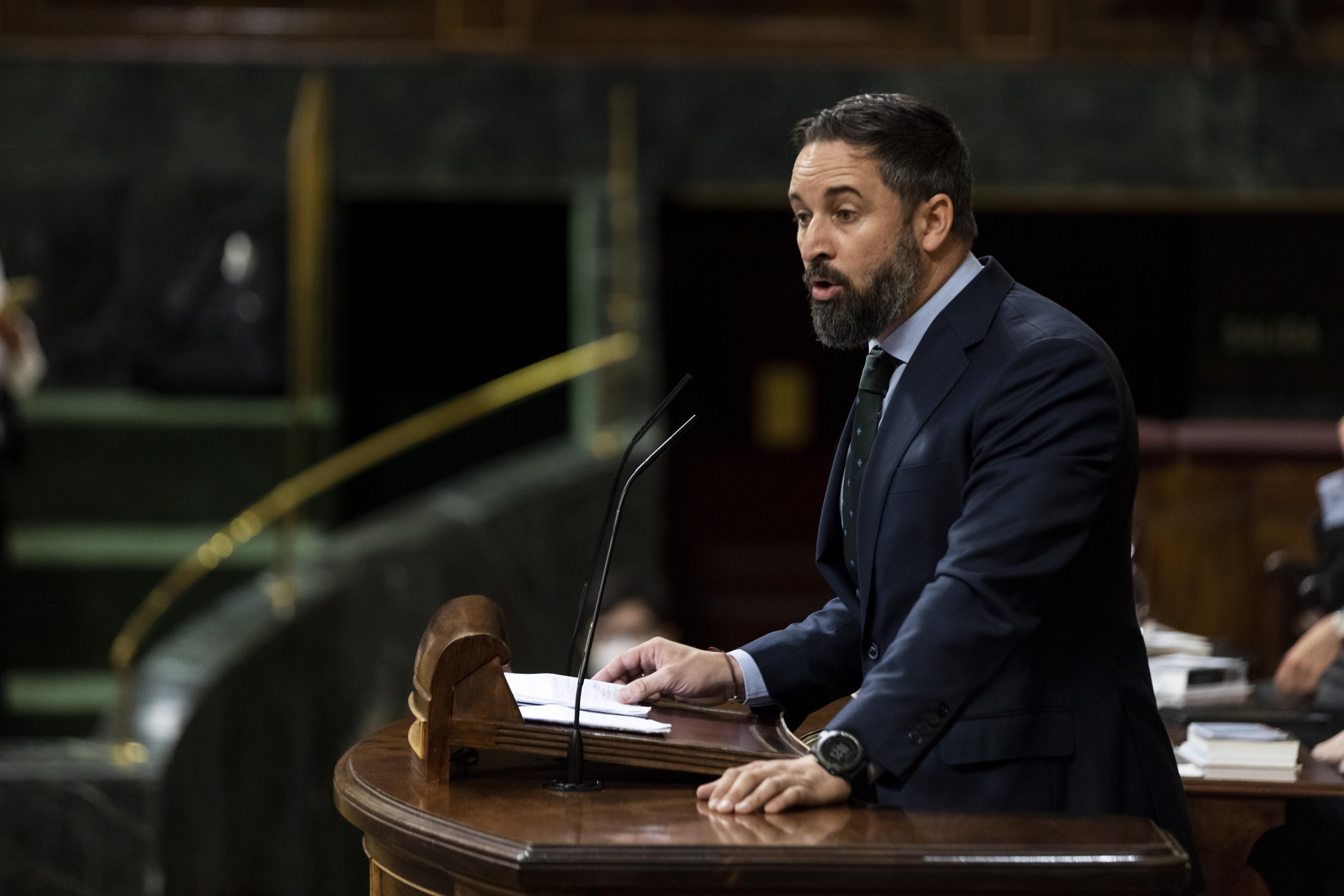 Santiago Abascal durante el último pleno del Congreso. Archivo