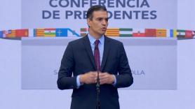 El presidente del Gobierno, Pedro Sánchez, en la Conferencia de Presidentes este viernes